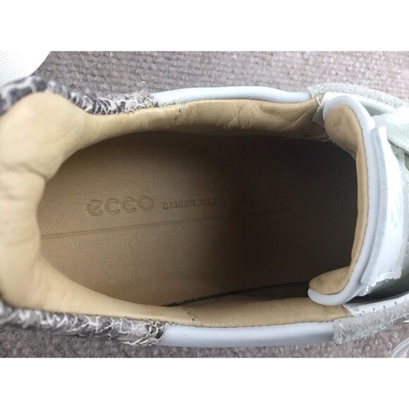 ECCO Tray Street Women Off-White/Gray/Animal Print Shoes Sneakers Sz US 10-10.5 - Picture 8 of 16